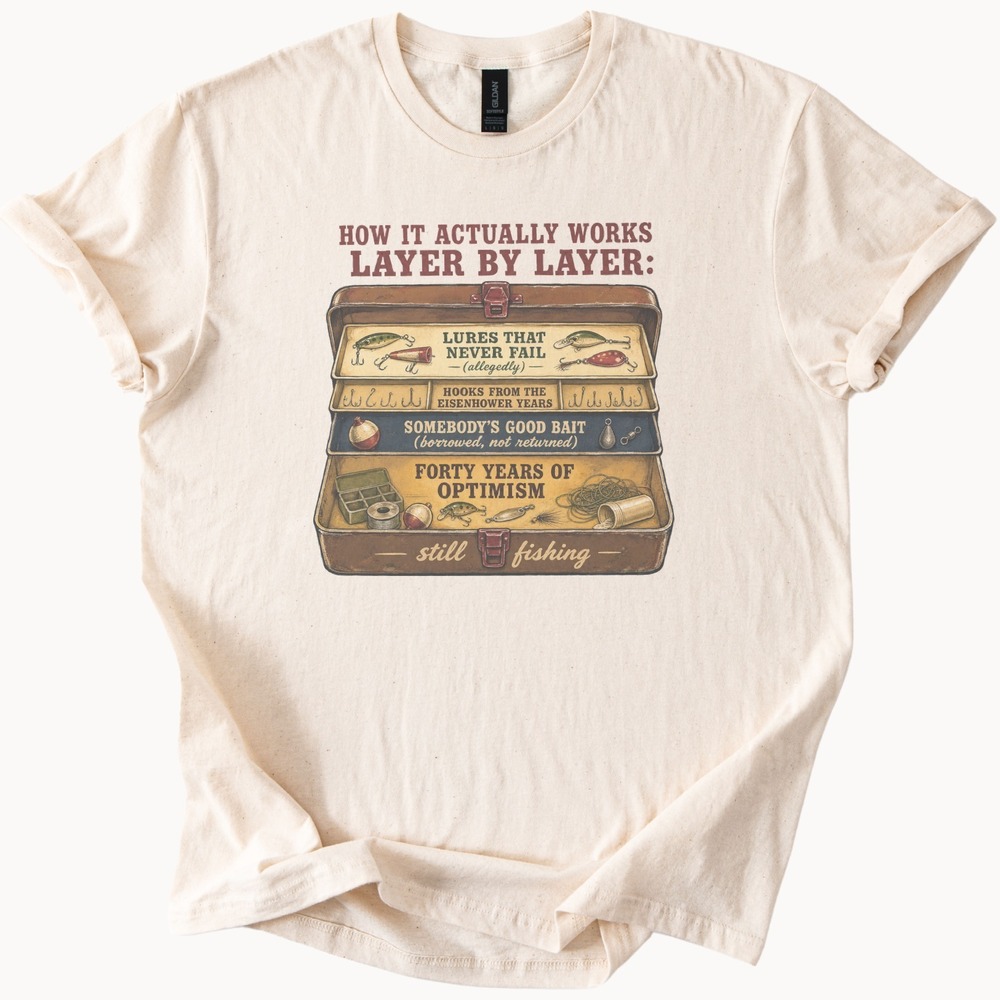 Forty Years of Optimism Tackle Box Cross-Section Tee